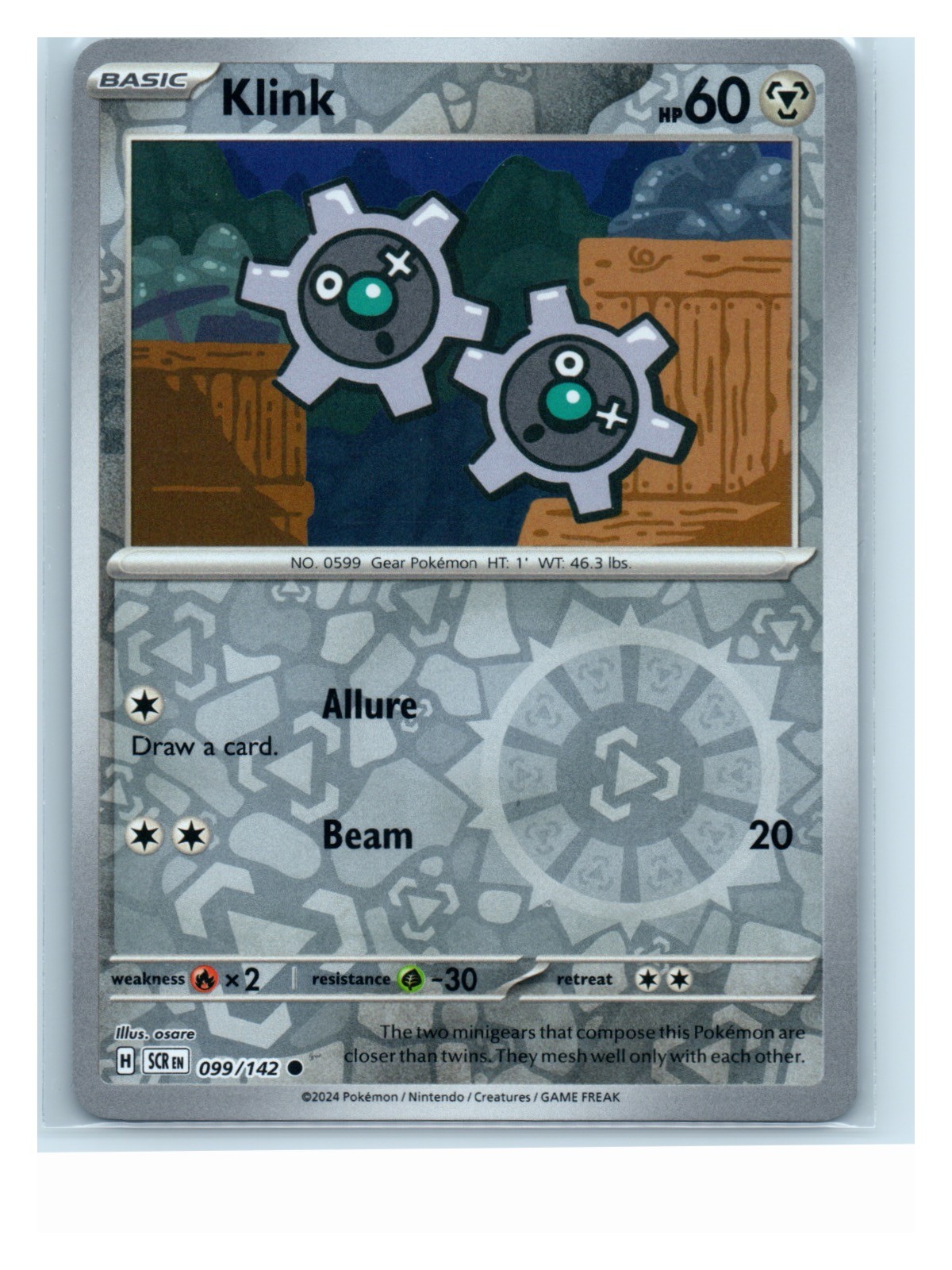 Klink Reverse Holo 099/142 Common SV07: Stellar Crown NM