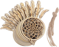 20 Pcs Mini Dream Catcher Small Dream Catcher Wood Craft DIY Kit for Kids Unfini