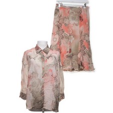 Gelco, Set, Größe: 44, Viskose, Beige/Mehrfarbig #0ll