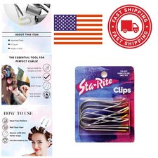 Metal Hair Clips for Hot Rollers 8 Count Assorted Sizes for All Hair Types