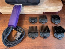 Andis MBG-2 Purple Animal Clipper Kit Includes Size 10 Blade, 6 Combs, Oil.