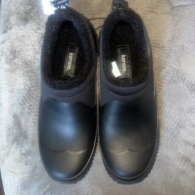 Kensie Carmella Fleece Lined Anti-Slip Rain Shoe Black US Women's Size 10NWOB