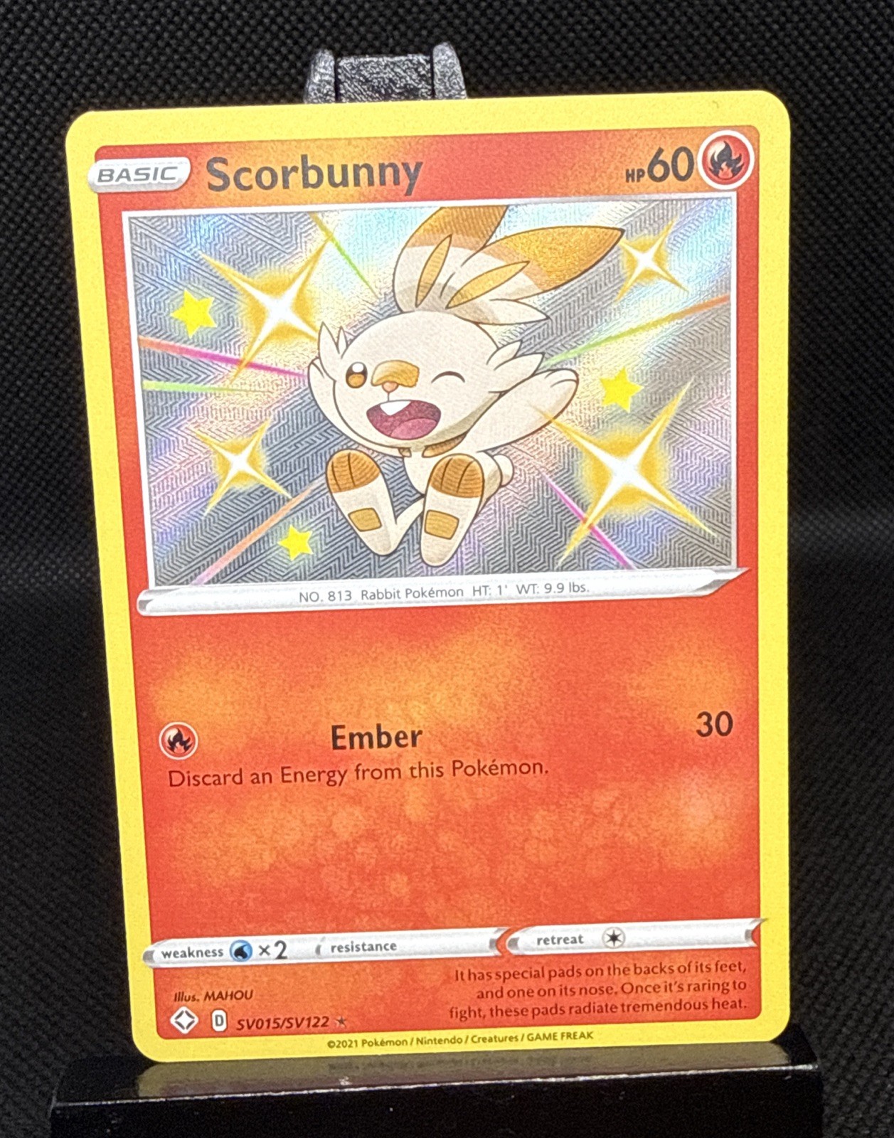 Scorbunny SV015/SV122 Shiny Holo Rare Shining Fates: Shiny Vault NM Pokemon