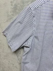Hart Schaffner Marx Mens Short Sleeve Button Up 100% Egyptian Cotton Size L