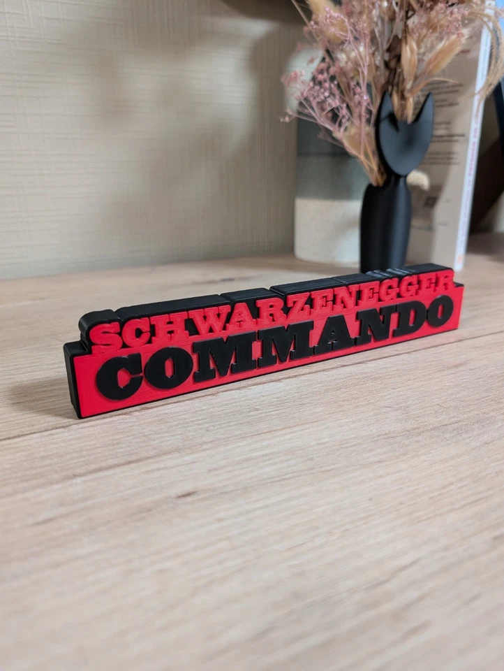 Commando Arnold Schwarzenegger logo Décoratif 23cm - Photo 2/4