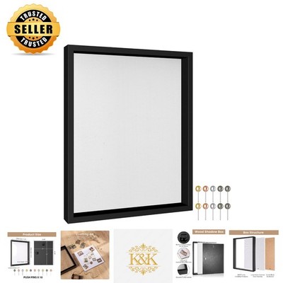Contemporary 12x16 Shadow Box Frame with Linen Back - Ideal for Awards & Photos