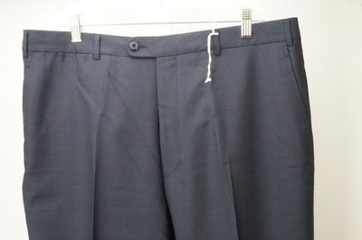 Zanella Sartoriale Frank 100% Wool Blue Mens Pants Trousers Sz 56 EU NEW