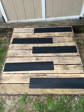 5 Pack Outdoor Stair Treads Non Slip Step Strips 6x24 Anti Skid Tape Black NEW