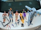 Rare Vintage MAX STEEL MX-25 Attack Jet Plane MATTEL 1999 + Figures LOT