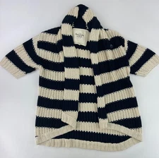 Abercrombie and Fitch Womens 100% Cotton Cardigan Size M Chunky Striped 