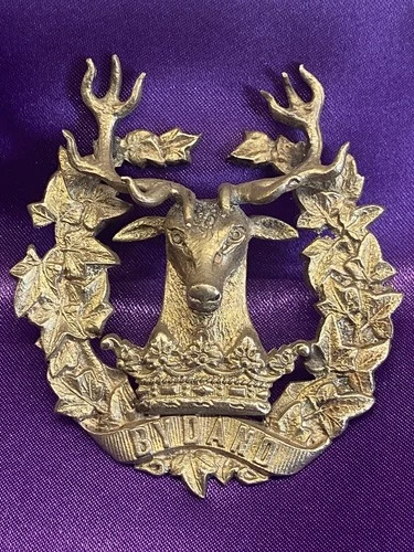 Genuine WW1/2 The Gordon Highlanders Officers SNCO Nickel Cap Badge w/lugs