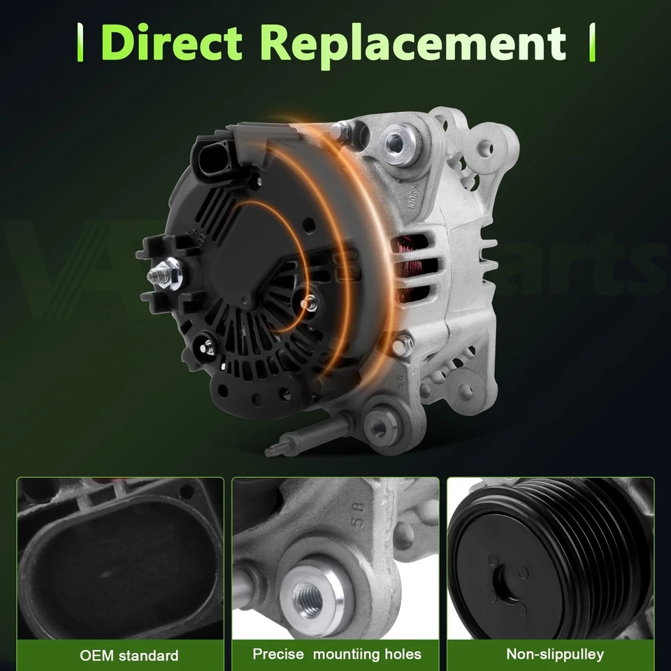 Alternator Fit For Volkswagen Beetle 1999 2000 2001 2002 2003 2004 2005 13853 Foto 3 de 4