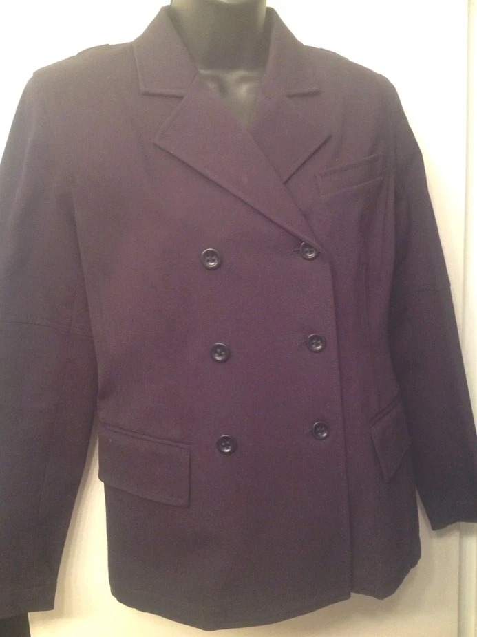 Blazer Emanuel Ungaro $295 Liberte Negro Algodón Talla 2 Sexy Espalda Nuevo con Etiquetas Foto 3 de 4