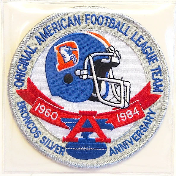 DENVER BRONCOS 25th SILVER ANNIVERSARY NFL TEAM PATCH ONLY Willabee & Ward 1984 - Image 1 of 1