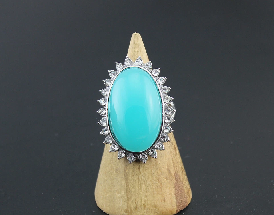 Venta al por mayor lotes de joyas 32 piezas anillos P de plata para dama con estrás de resina mixta Foto 4 de 4