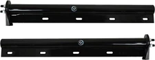 Pair 30'' Black Straight Spring Loaded Mud Flap Hanger Round Tube 1-1/8" Bolt