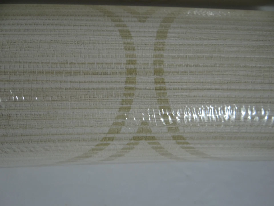 Wallquest RC10205 Grasscloth Look Ogee Textured Wallpaper 2 Rolls Vinyl - Image 3 of 4