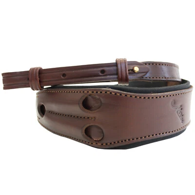 VERDONE Waffengurt Gewehrgurt Gewehrriemen Rindsleder braun Gürtel Gurt Waffengürtel