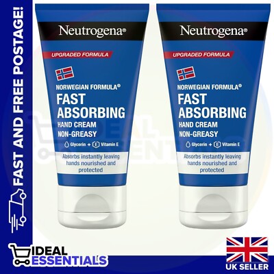 Neutrogena Norwegian Formula schnell einziehende Handcreme leicht (2er Pack x 75ml)