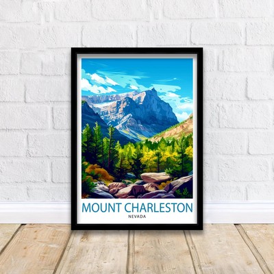 Mount Charleston Nevada Poster Alpine Wilderness Art Spring Mountains Poster Nev