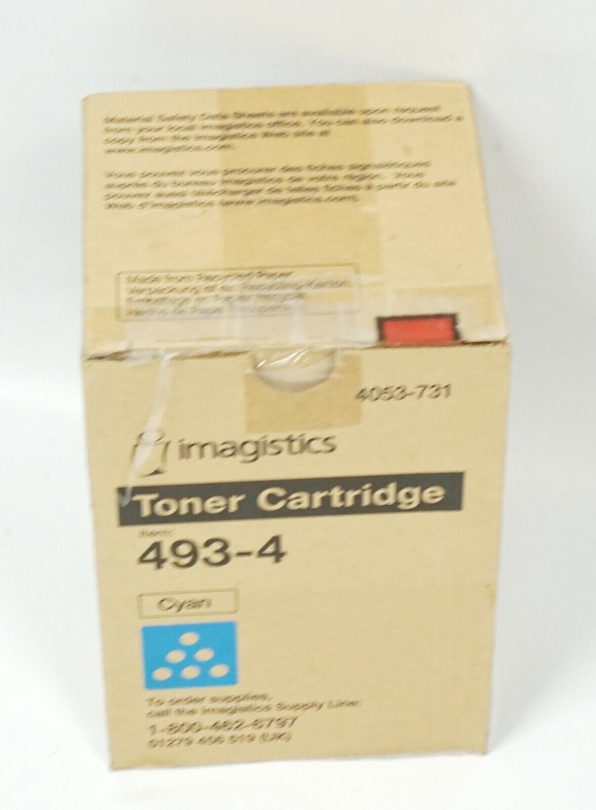 Imagistic Toner Cartridge 493-4 Cryan 4053-731 Ink Small Box