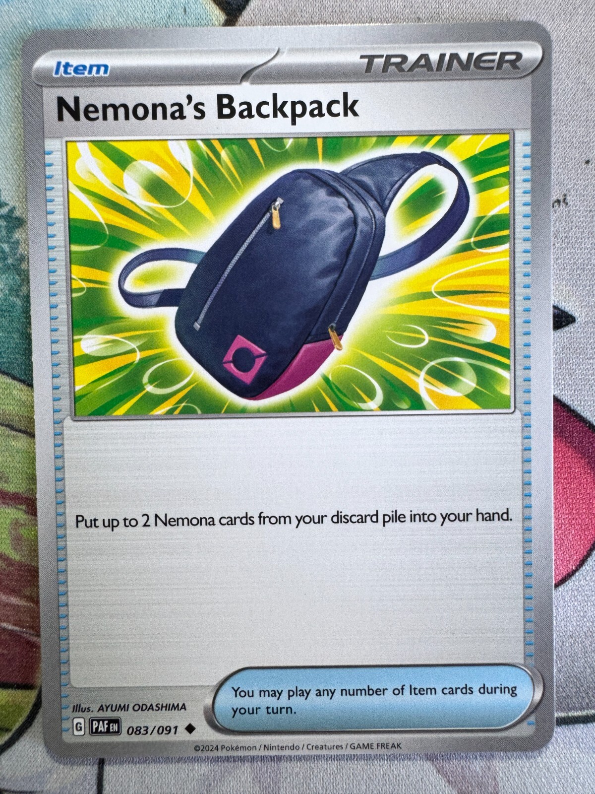 Nemona's Backpack Non Holo English Pokemon TCG BKAF949