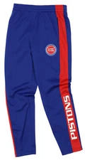 OuterStuff NBA Youth Boys Side Stripe Slim Fit Performance Pant, Detroit Pistons