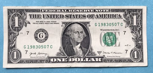 Birthday Note Fancy Serial Number Anniversary Date 1983 / 05 / 07 $1 Dollar Bill - Picture 2 of 3