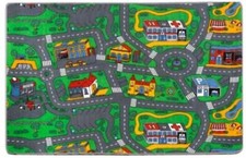 Kids Play Mat Rug City Roundabout Carpet Size 133x165 cm EXTRA LARGE