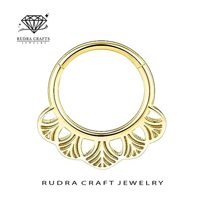 Evelyn  925 silver septum for girl, Nose septum for women
