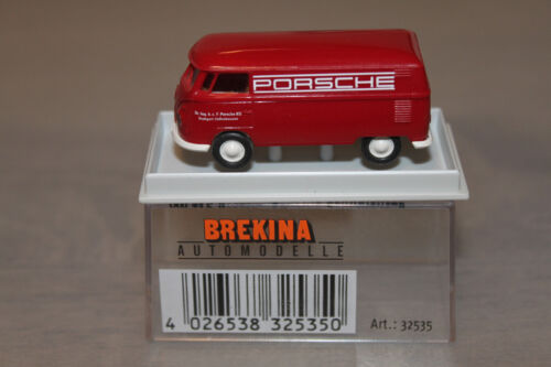 Brekina VW T 1 Kasten rot " Porsche-Renndienst " OVP - Imagen 1 de 1