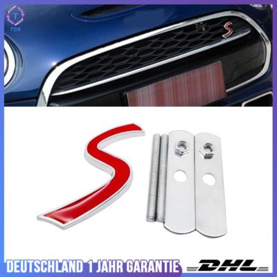 Rot S Emblem 72x35mm 3D Kühlergrill Emblem für Mini Cooper One F55 R52 R53
