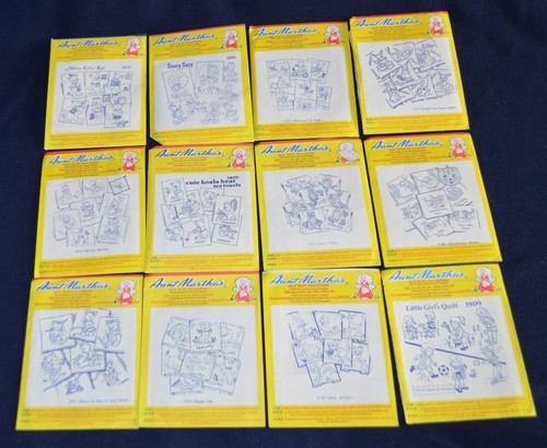 Vintage Aunt Martha's hot iron transfers 21 embroidery needlepoint Most New Lot - Picture 2 of 3