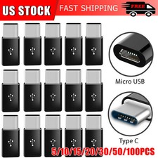 Lot of Micro USB Female to USB C Male Adapter Converter Connector for Samsung