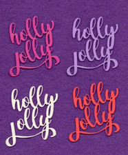 HOLLY JOLLY 2 Christmas die cuts scrapbook cards W
