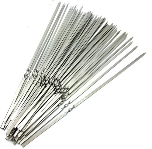 30 X Spiedi da Griglia Acciaio Inox Spiedo Inossidabile Piccolo Carne 33cm - Foto 7 di 8