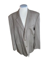 JOS A Bank Blazer 46L Suit Jacket Coat Wool Brown Mens