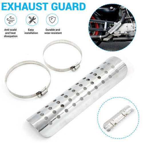 50-70mm Motorcycle Exhaust Heat Shield Universal Heat Guard Cover For Harley HD - Picture 4 of 11