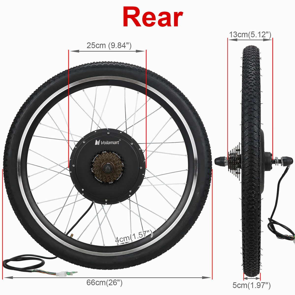 Rear Wheel Voilamart 250w Review Voilamart EBike Conversion Kit 26