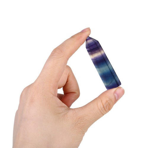Natural Rainbow Fluorite Quartz Crystal Point Wand Healing Stone Obelisk Tower - Picture 25 of 45
