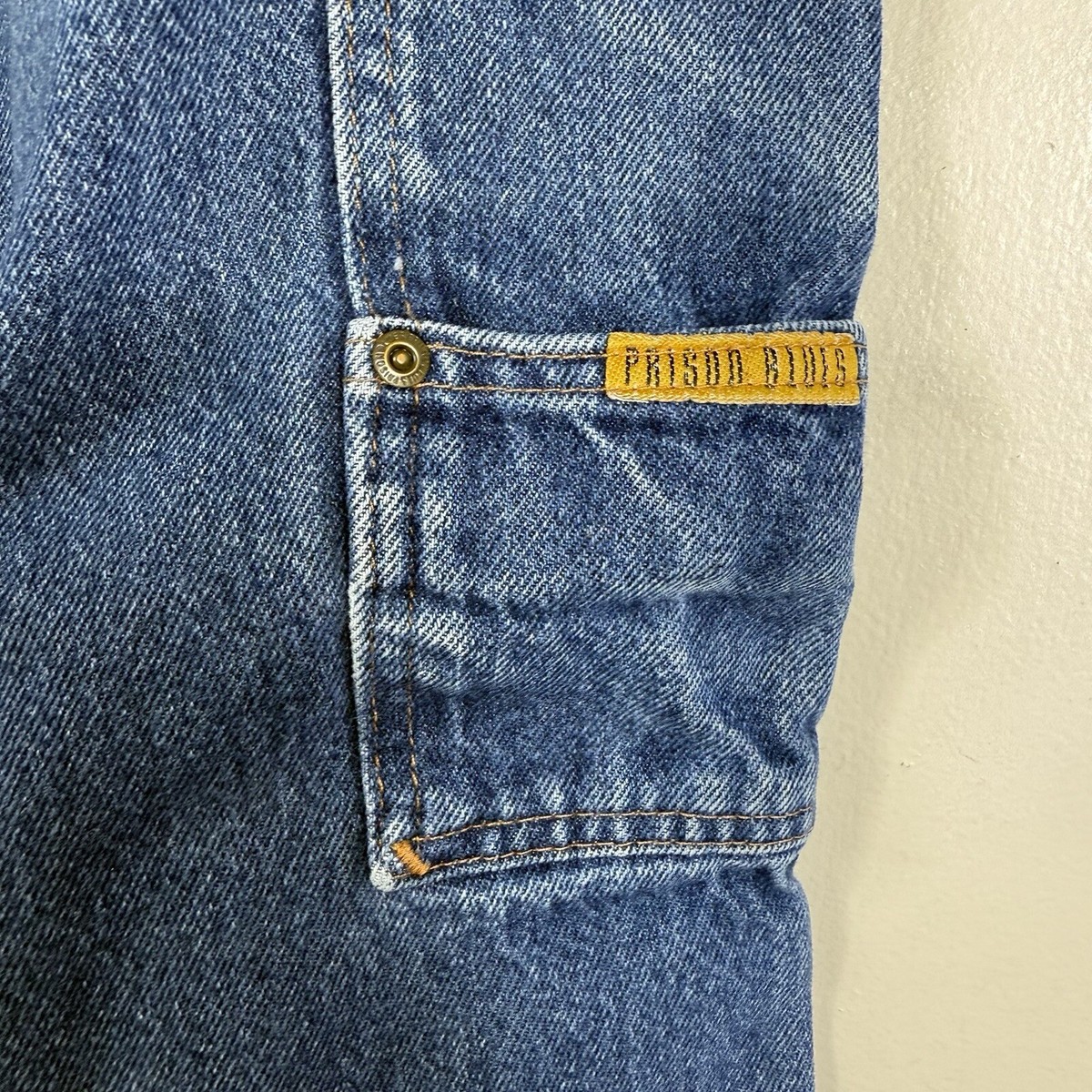 Prison Blues PRSN BLU USA Blue Heavy Denim Double Knee Work Jeans 