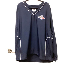NEW YORK YANKEES WINDBREAKER XXL 2009 WORLD SERIES CHAMPION BASEBALL  NAVY EUC 