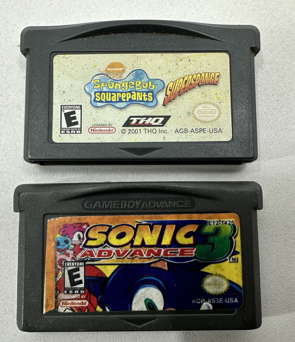 Lot of 2 Nintendo GameBoy Advance Games Sonic Advance 3
