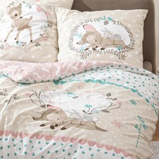Disney Bambi Kinder/Mädchen Bettwäsche 2 tlg. 80x80 + 135x200 cm 100% Baumwolle