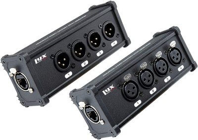 LyxPro 4 Channel 3 Pin Multi Network XLR Cable Breakout for Stage Sound Lighting