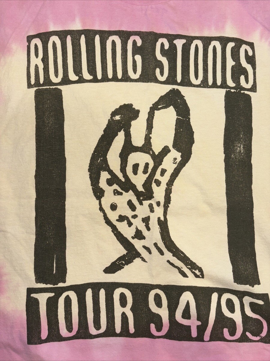 VTG Rolling Stones Voodoo Lounge 94/95 Tour Sz L-XL Pink Tie Dye