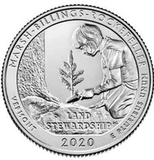 2020 S Marsh-Billings-Rockefeller National Historical Park Vermont UNC Quarter