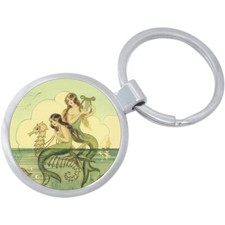 Mermaids Seahorse Keychain - Includes 1.25 Inch Loop for Keys or Backpack