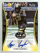 TYSON CAMPBELL Georgia Bulldogs 2018 Leaf Army Certified #'d AUTOGRAPH RC 9/10