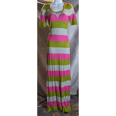 pink and grey striped maxi dress Jemma Striped Maxi Dress-Pink main image 0